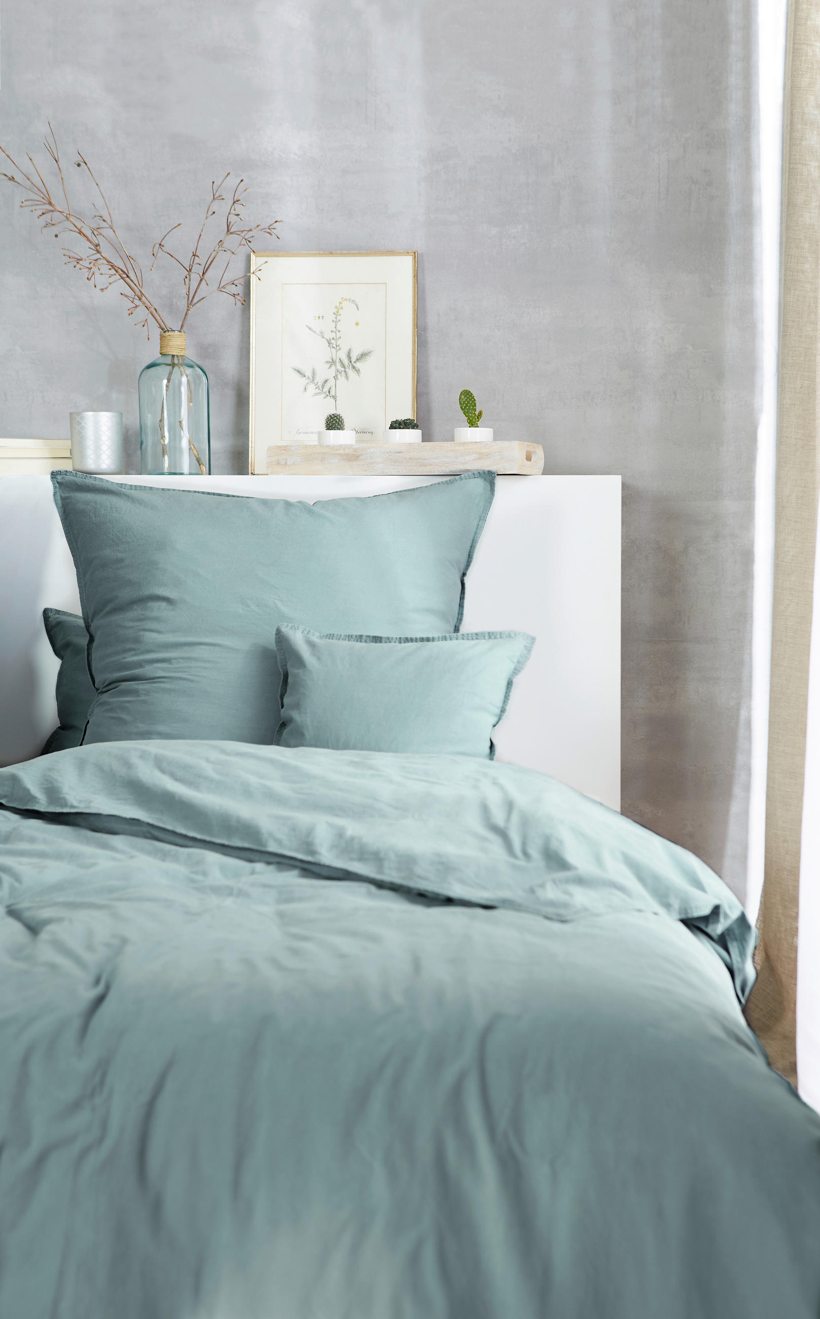 BETTWÄSCHE Renforcé 135/200 cm  - Grün, Basics, Textil (135/200cm)