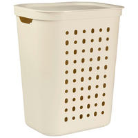 WÄSCHESAMMLER - Weiß, KONVENTIONELL, Kunststoff (35,5/53,3/43,2cm) - Rotho