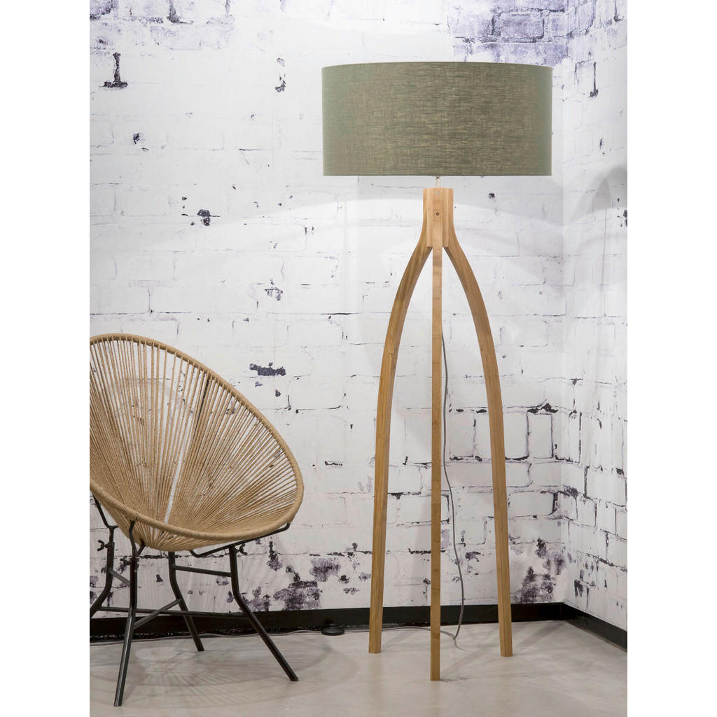 Thumbnail - Good & Mojo Stehleuchte Good&Mojo, Natur, Textil, Bambus, 160 cm, LED-Leuchtmittel austauschbar, Lampen & Leuchten, Inne...
