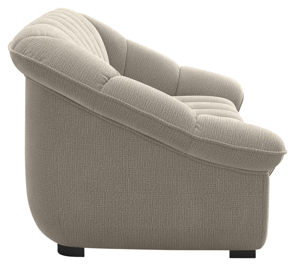 3-SITZER-SOFA Chenille Graubraun  - Graubraun/Schwarz, KONVENTIONELL, Kunststoff/Textil (215/88/104cm) - Welnova