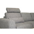 ECKSOFA in Struktur Grau  - Schwarz/Grau, Design, Textil/Metall (157/262cm) - Novel