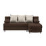 WOHNLANDSCHAFT in Textil Braun, Beige - Beige/Alufarben, KONVENTIONELL, Kunststoff/Textil (195/153cm) - Carryhome WOHNLANDSCHAFT in Textil Braun, Beige - Beige/Alufarben, KONVENTIONELL, Kunststoff/Textil (195/153cm) - Carryhome
