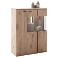 HIGHBOARD 90/121/38 cm  - Eichefarben/Anthrazit, KONVENTIONELL, Holzwerkstoff/Metall (90/121/38cm) - Cantus