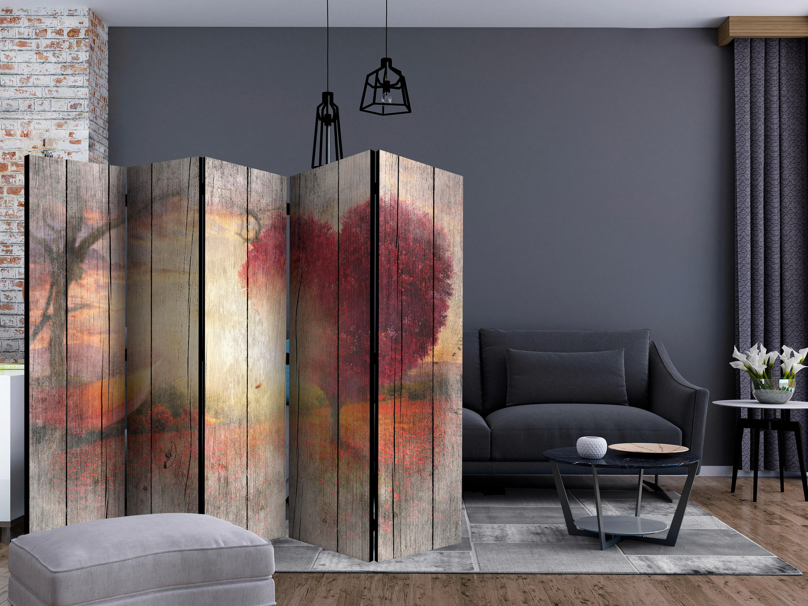 artgeist Paravent Mehrfarbig 225x172x3 cm