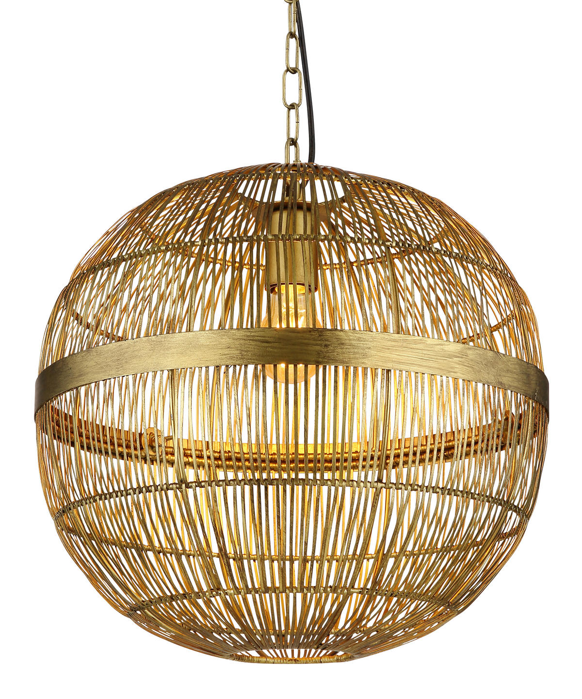 HÄNGELEUCHTE 40/120 cm    - Messingfarben, Konventionell, Metall (40/120cm) - Globo