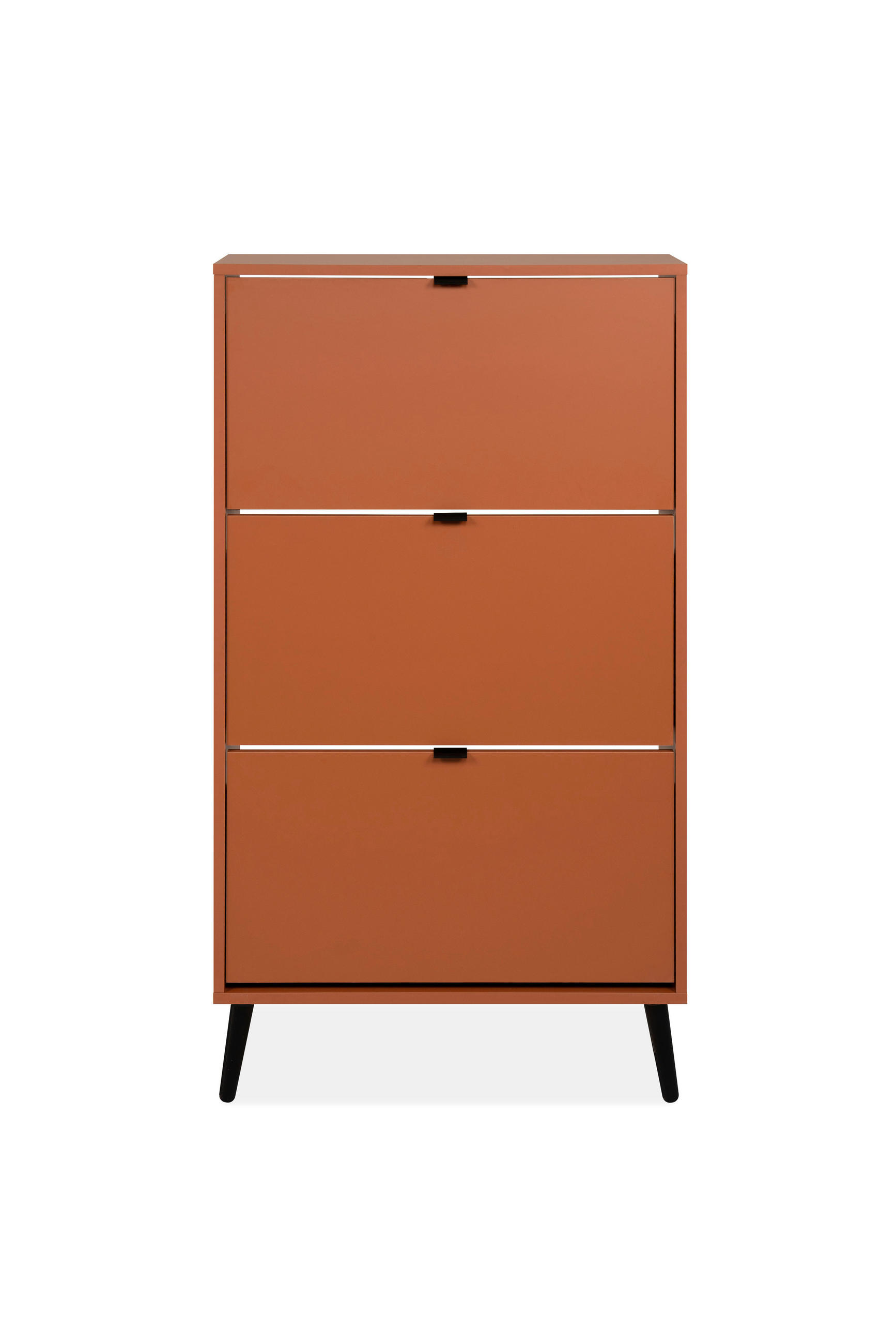 SCHUHKIPPER  in 70/125/24 cm  - Terracotta/Schwarz, Design, Holz/Holzwerkstoff (70/125/24cm) - MID.YOU