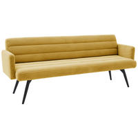 SITZBANK in Textil Gelb  - Gelb/Schwarz, Design, Textil/Metall (216/86/68cm) - Dieter Knoll