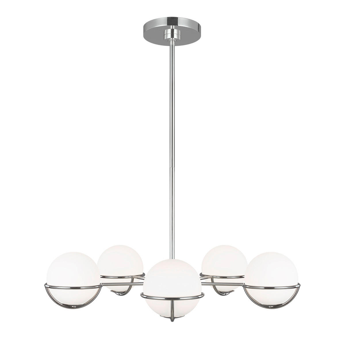 TAKKRONA Elstead Apollo 81.3/61.1 cm  - nickelfärgad, Basics, metall/glas (81.3/61.1cm) - Elstead Lighting