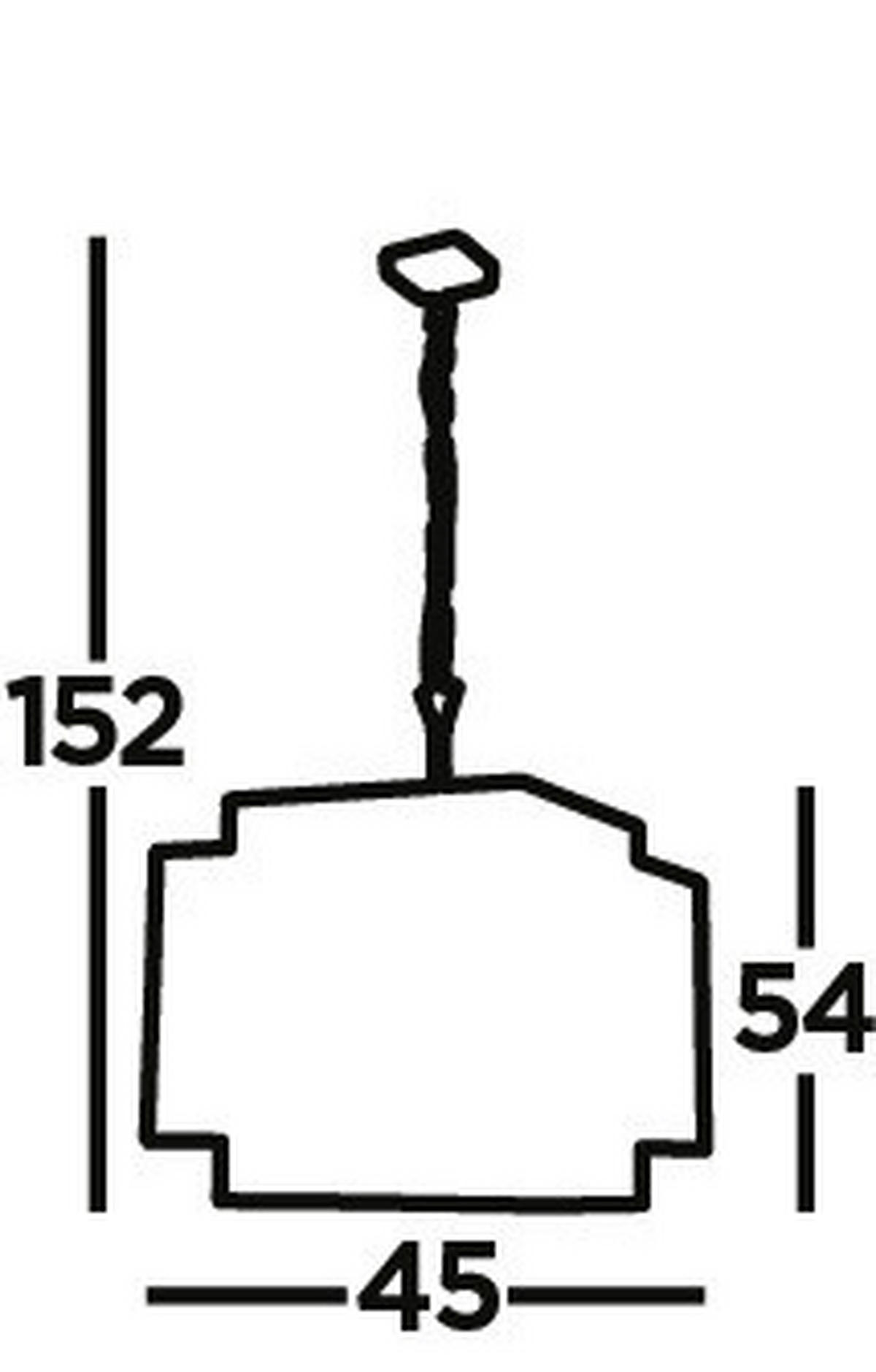 VISEČA SVETILKA  Crate 45/152/45 cm           E27 - črna/barve brona, Design, kovina (45/152/45cm)