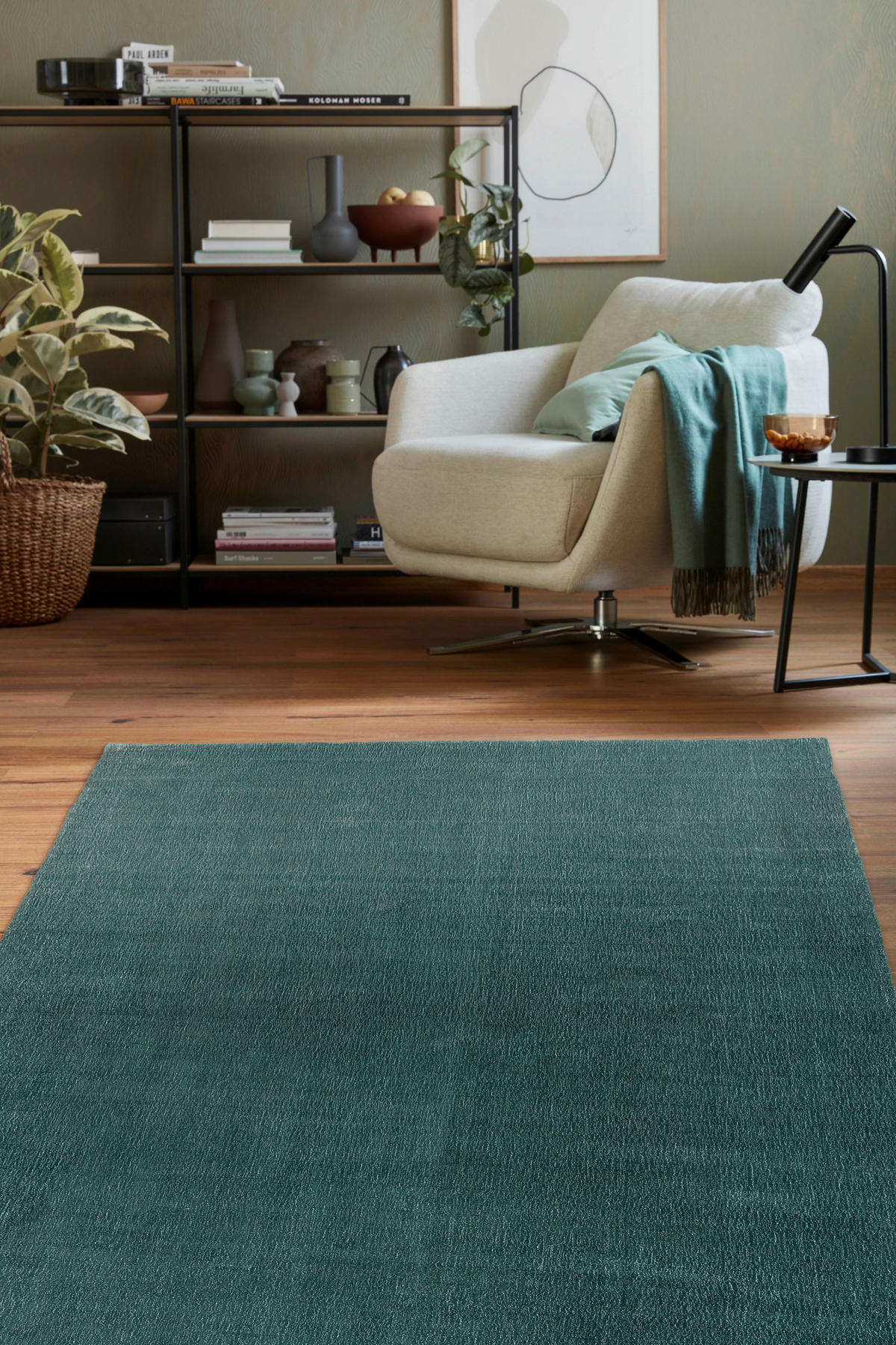 HANDWEBTEPPICH 140/200 cm  - Grün, Basics, Textil (140/200cm) - Schöner Wohnen