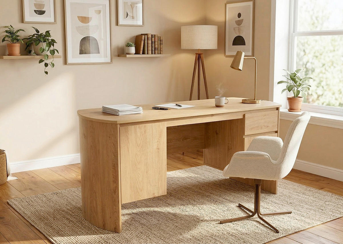 SCHREIBTISCH  Eichefarben  - Eichefarben, KONVENTIONELL, Holzwerkstoff (160/75/59cm) - MID.YOU