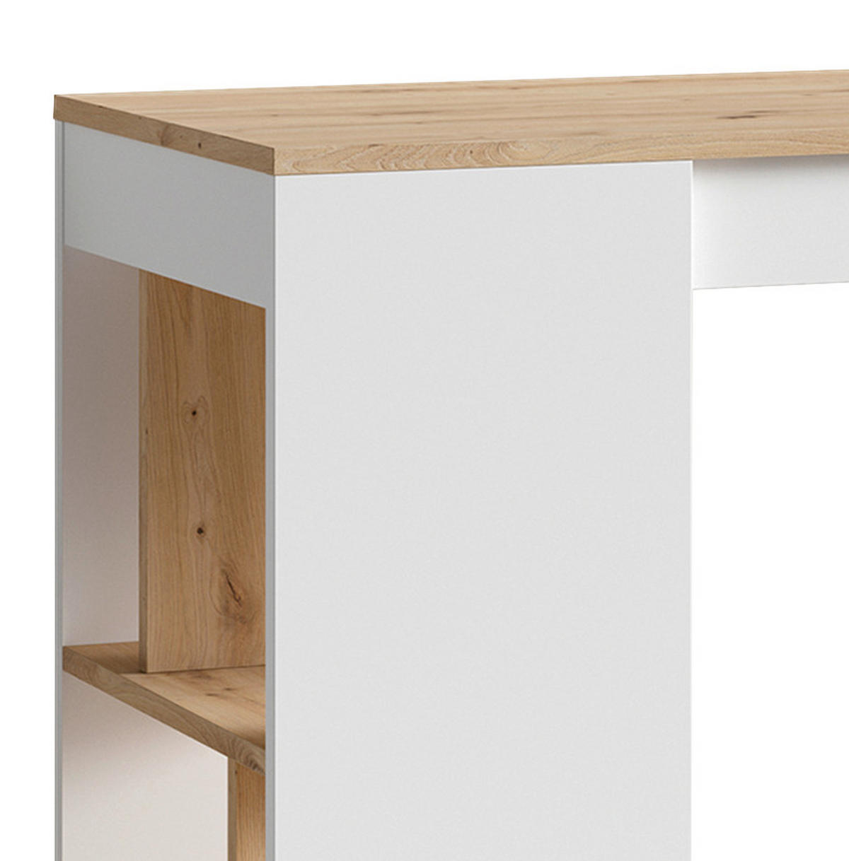 BARTISCH in Holzwerkstoff 110/50/104 cm   - Weiß/Eiche Artisan, MODERN, Holzwerkstoff (110/50/104cm) - MID.YOU
