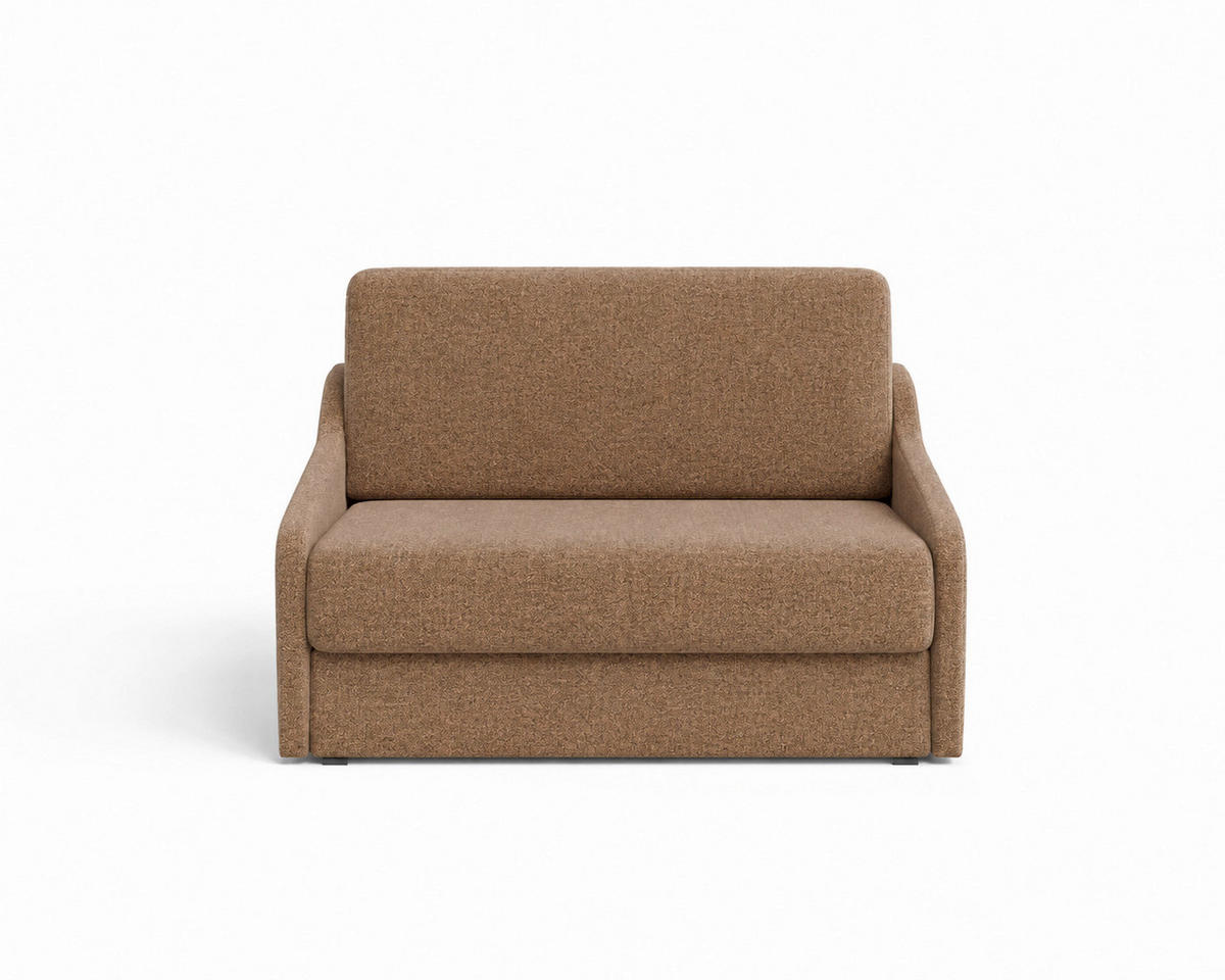 SCHLAFSOFA Rostfarben  - Rostfarben/Schwarz, Design, Kunststoff/Textil (136/86/113cm) - MID.YOU