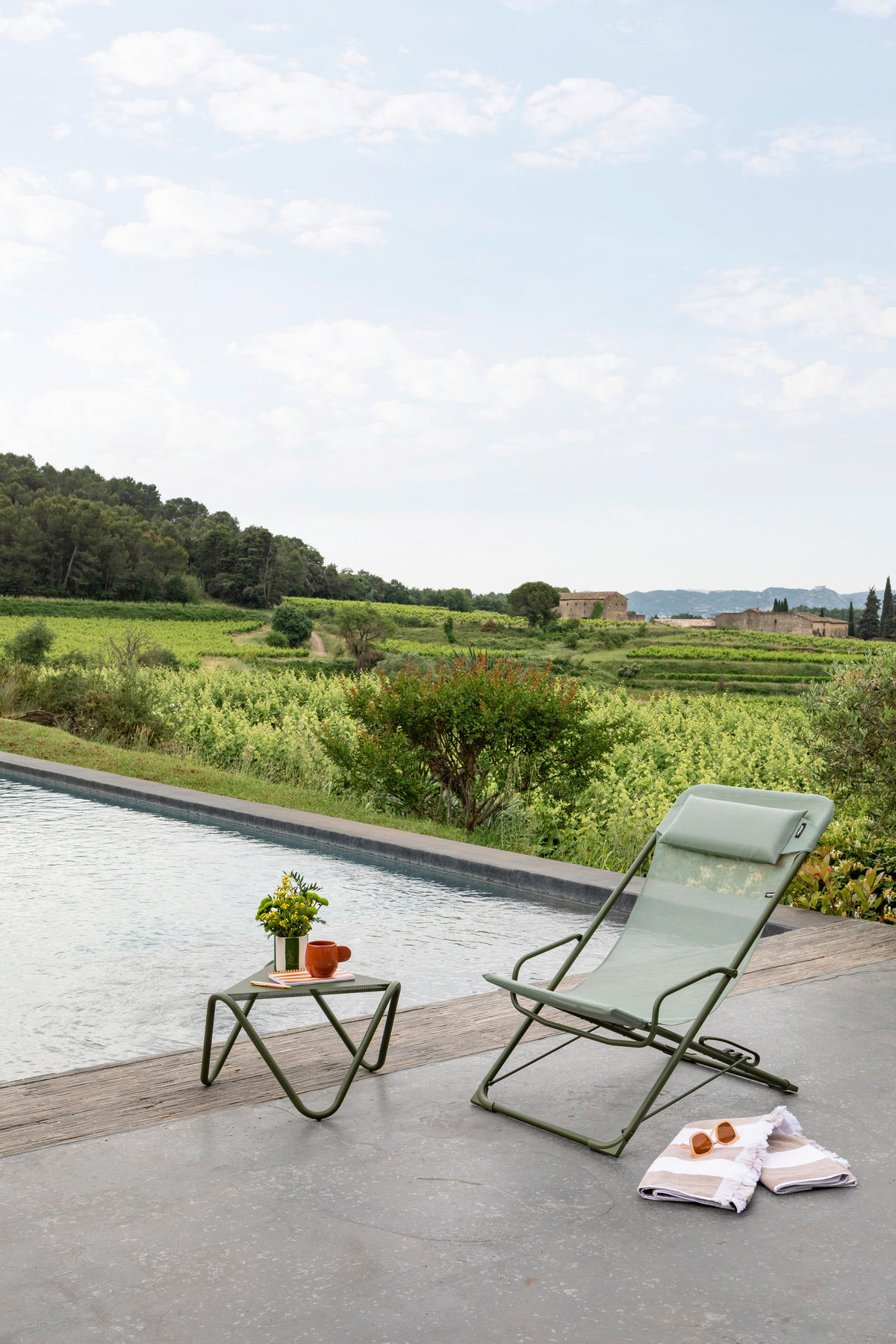 STRANDSTUHL Stahl Grün  - Grün, Basics, Kunststoff/Metall (60/91/83cm) - Lafuma Mobilier