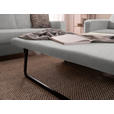 3-SITZER-SOFA in Flachgewebe Hellgrau  - Chromfarben/Hellgrau, Design, Textil/Metall (195/83/85cm) - Xora