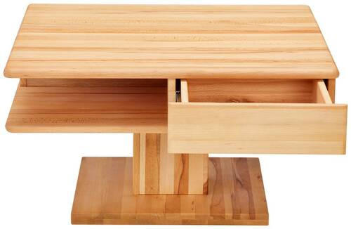 COUCHTISCH Buche massiv 80/80/47 cm quadratisch Buchefarben  - Buchefarben, KONVENTIONELL, Holz (80/80/47cm) - Linea Natura