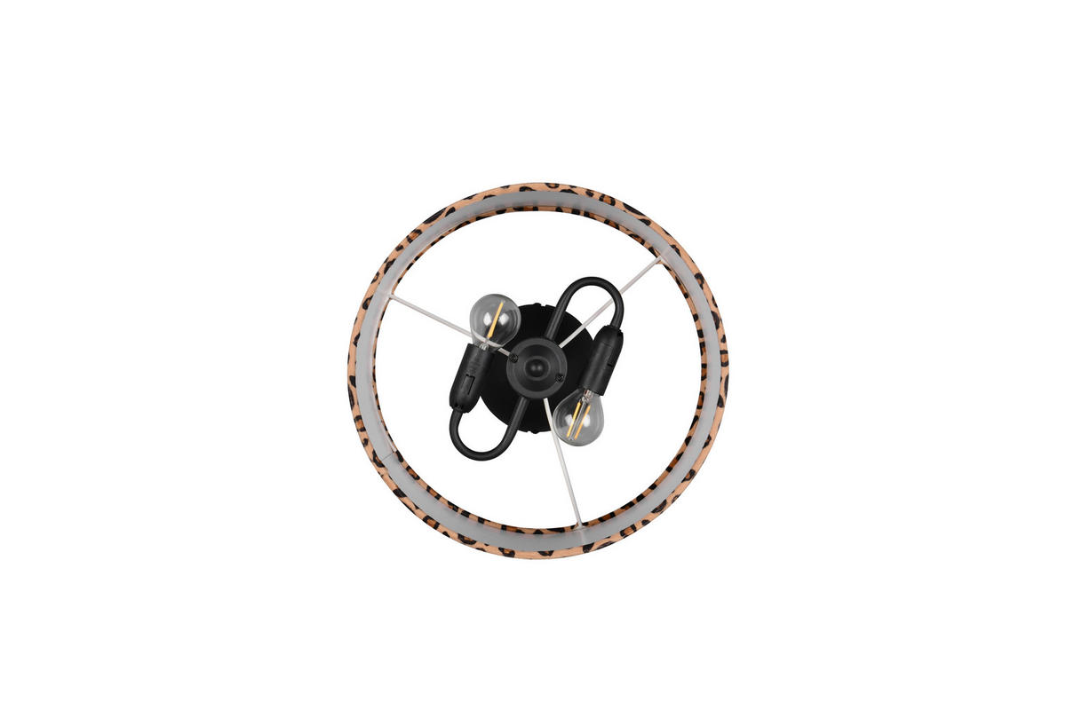 DECKENLEUCHTE Pardina 30/21 cm   - Hellbraun/Beige, LIFESTYLE, Textil/Metall (30/21cm)