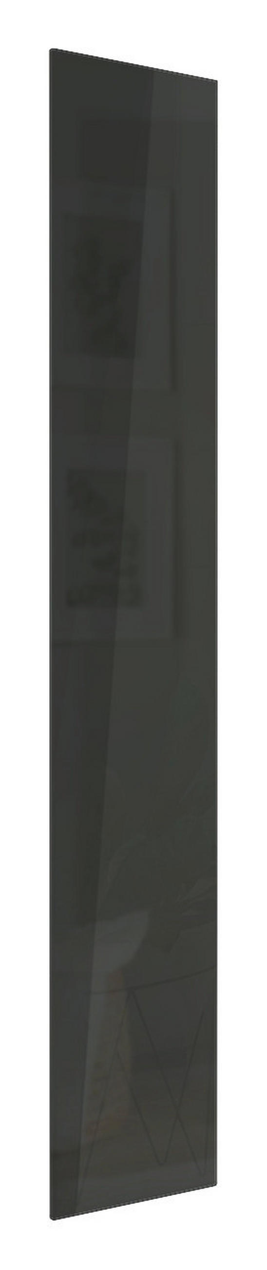 DVERE, antracitová s vysokým leskom, 45,3/234,8/1,8 cm - antracitová s vysokým leskom, Konventionell, kompozitné drevo (45,3/234,8/1,8cm) - Hom`in