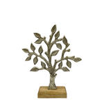 DEKOBAUM - Silberfarben/Naturfarben, Basics, Holz/Metall (23/27,5/5cm) - Ambia Home
