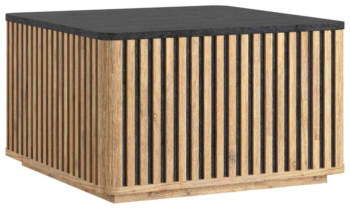 COUCHTISCH in Holz 70/70/42 cm  - Schwarz/Akaziefarben, LIFESTYLE, Holz (70/70/42cm) - Landscape