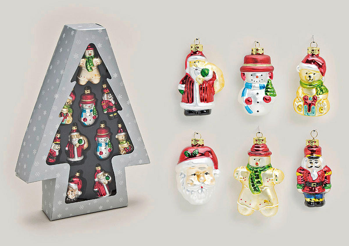 CHRISTBAUMANHÄNGER  - Multicolor, Basics, Glas - X-Mas