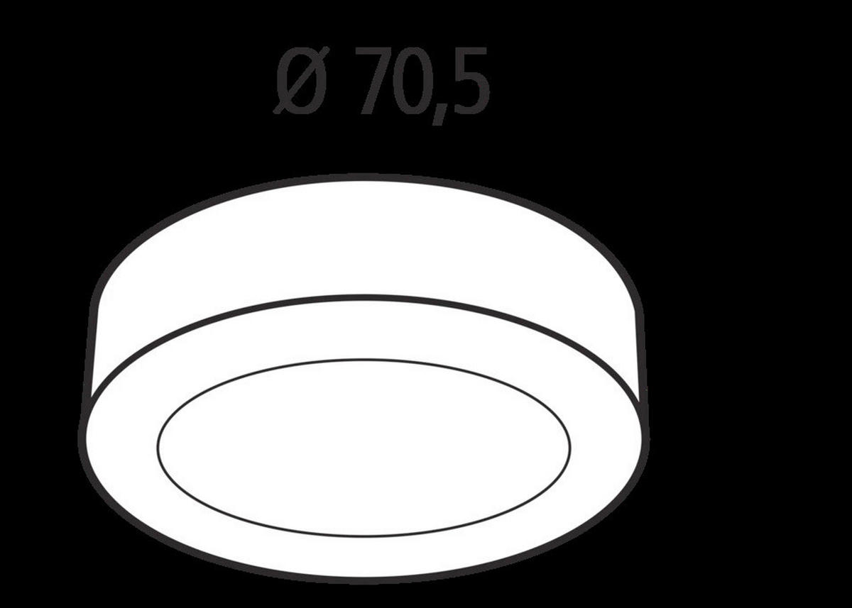 UNTERBAULEUCHTE - Schwarz, Basics, Kunststoff - HKT