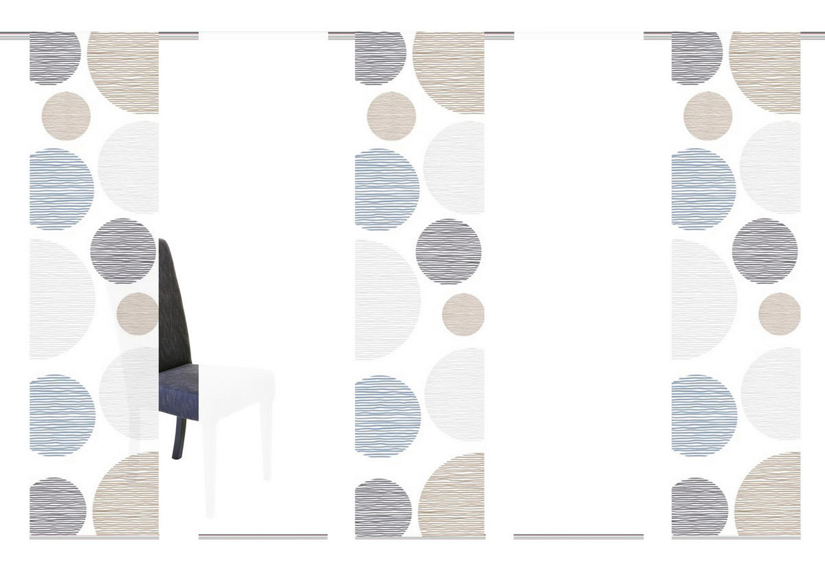 FLÄCHENVORHANG 5ER SET in Taupe halbtransparent  - Taupe, Design, Textil (5x60/245cm) - Schmidt W. Gmbh