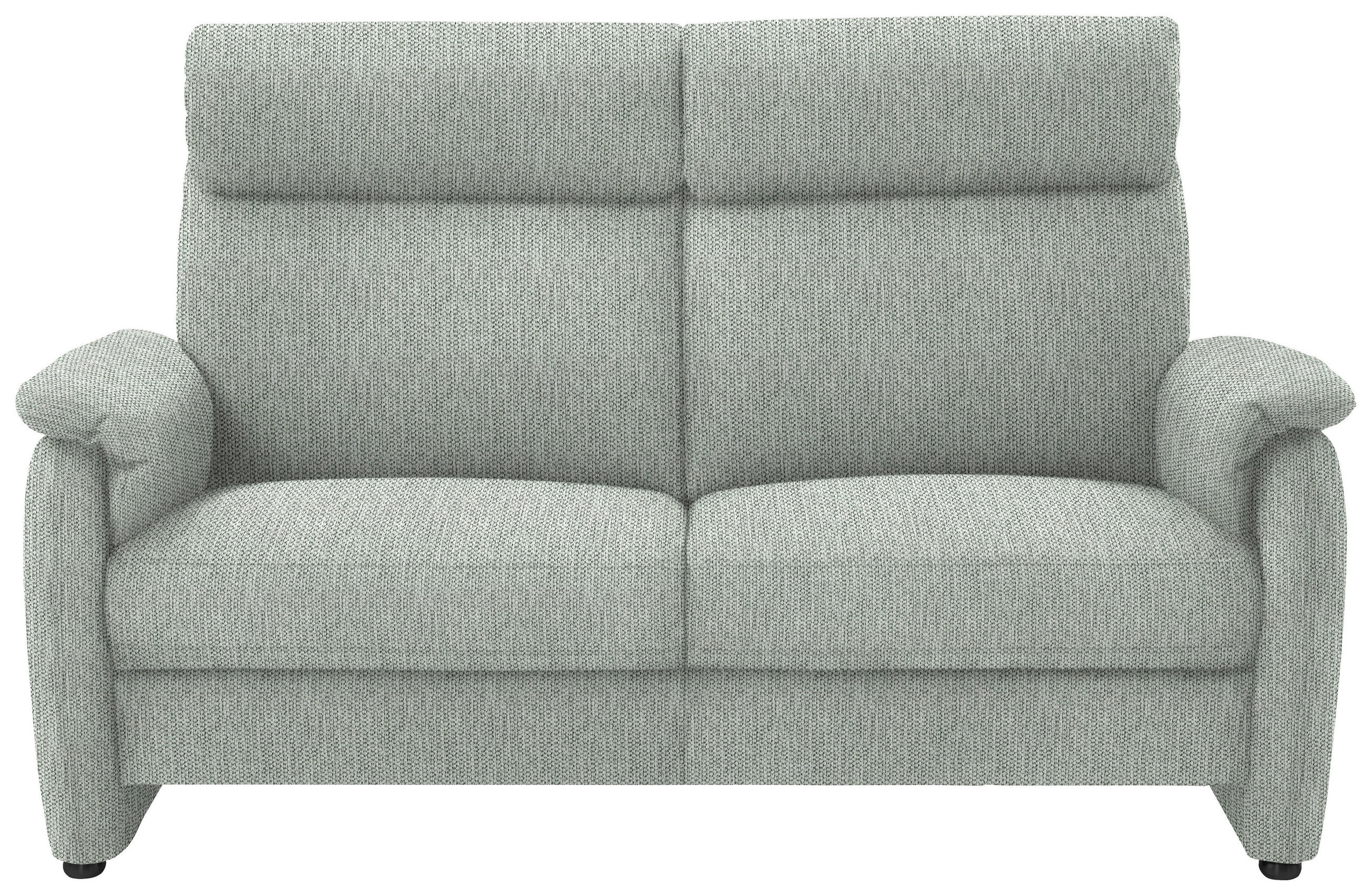 2,5-SITZER in Flachgewebe Hellgrau  - Hellgrau/Schwarz, Konventionell, Textil/Metall (178/107/97cm) - Pure Home Comfort