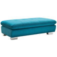 ECKSOFA Türkis Mikrofaser  - Türkis/Schwarz, Design, Textil/Metall (204/341cm) - Xora