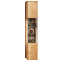 VITRINE Eichefarben  35/205,7/39,5 cm  - Eichefarben/Schwarz, Natur, Glas/Holz (35/205,7/39,5cm) - Valnatura