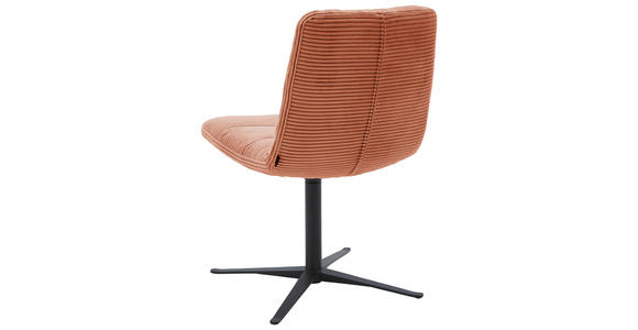 STUHL - Aprikose/Schwarz, Design, Textil/Metall (52/88/66cm) - Dieter Knoll