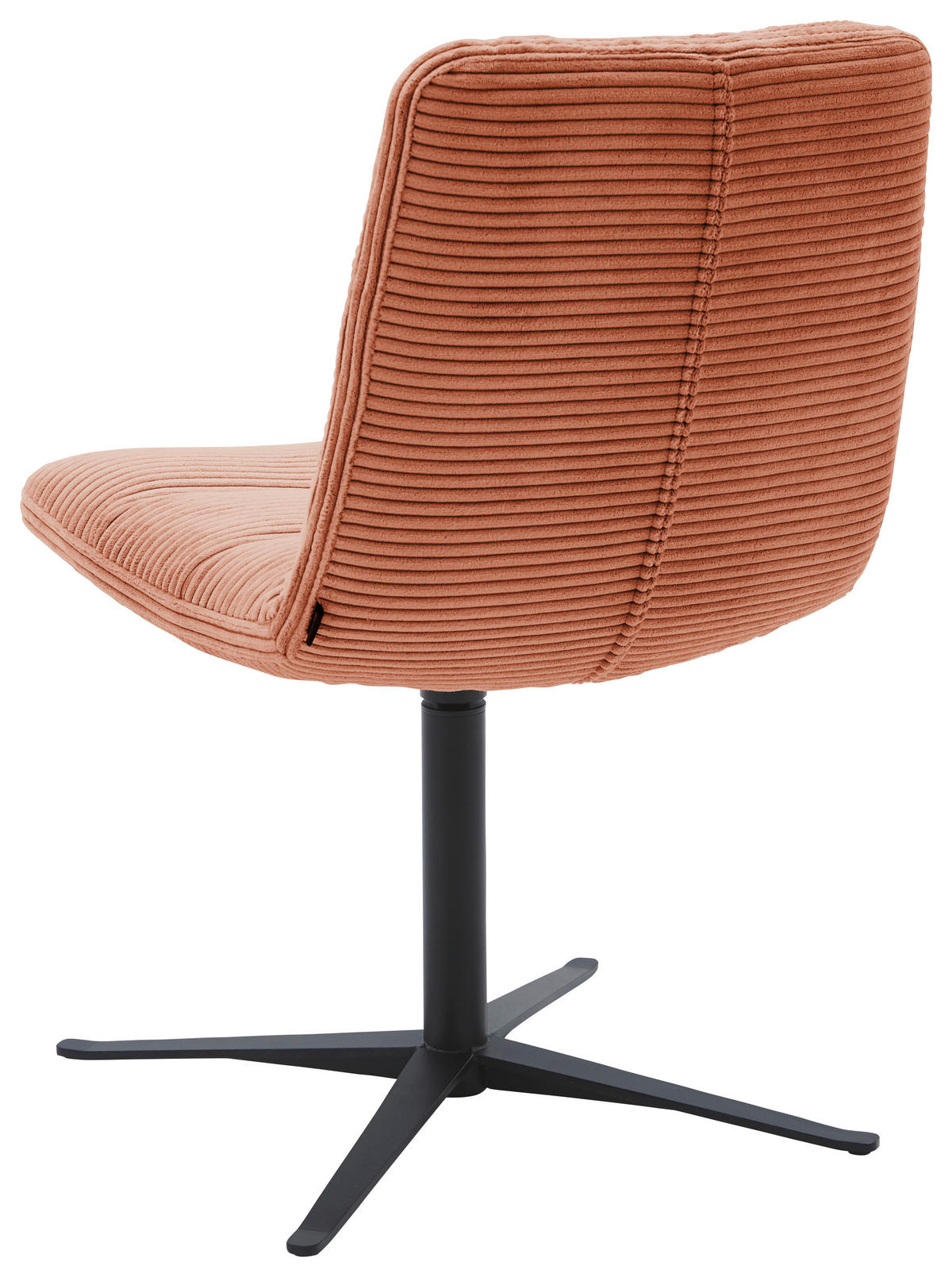 STUHL  in Cord  - Aprikose/Schwarz, Design, Textil/Metall (52/88/66cm) - Dieter Knoll