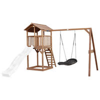 SPIELTURM 356,6/241,9/349 cm  - Blau/Weiss, Konventionell, Holz/Kunststoff (356,6/241,9/349cm)