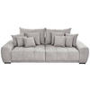 BIGSOFA Flachgewebe Hellgrau  - Hellgrau/Schwarz, KONVENTIONELL, Holz/Textil (280/67/120cm) - Carryhome