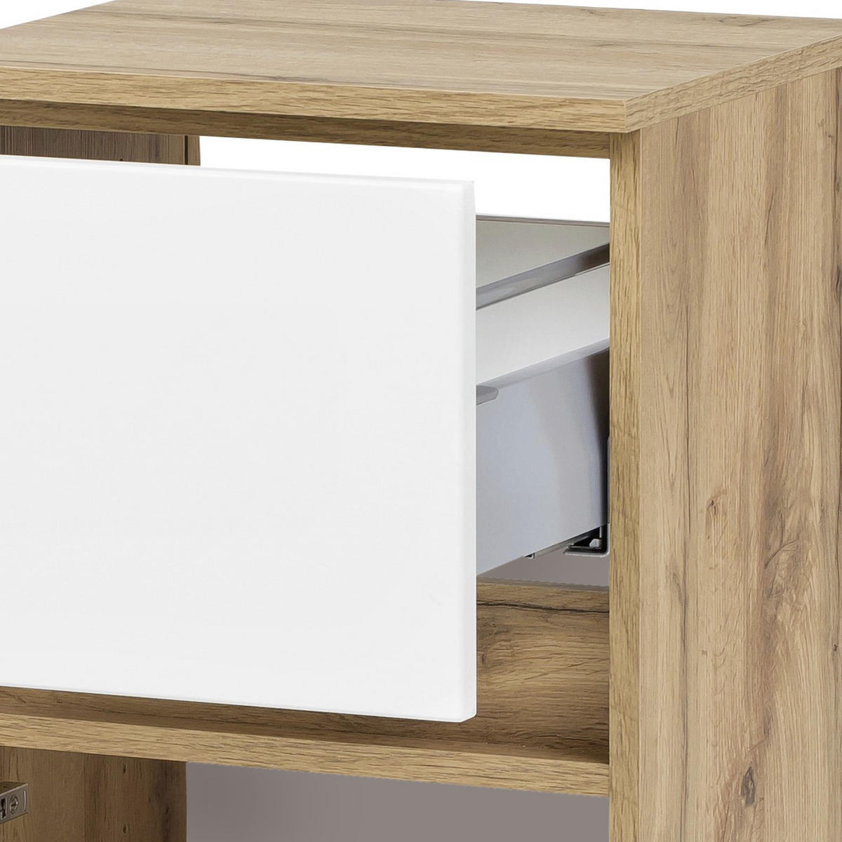 UNTERSCHRANK 40/79/35 cm   - Eichefarben/Silberfarben, KONVENTIONELL, Holzwerkstoff (40/79/35cm) - Held