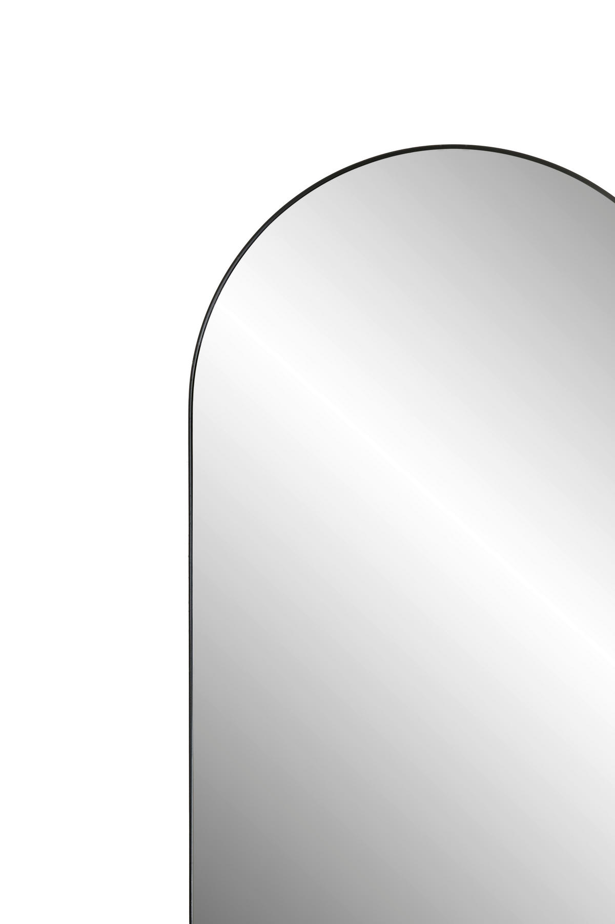 WANDSPIEGEL 40/120/12 cm    in oval  - Schwarz, Design, Glas/Holzwerkstoff (40/120/12cm) - MID.YOU