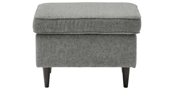 HOCKER Mikrovelours Grau  - Schwarz/Grau, Basics, Holz/Textil (63/43/42cm) - Carryhome