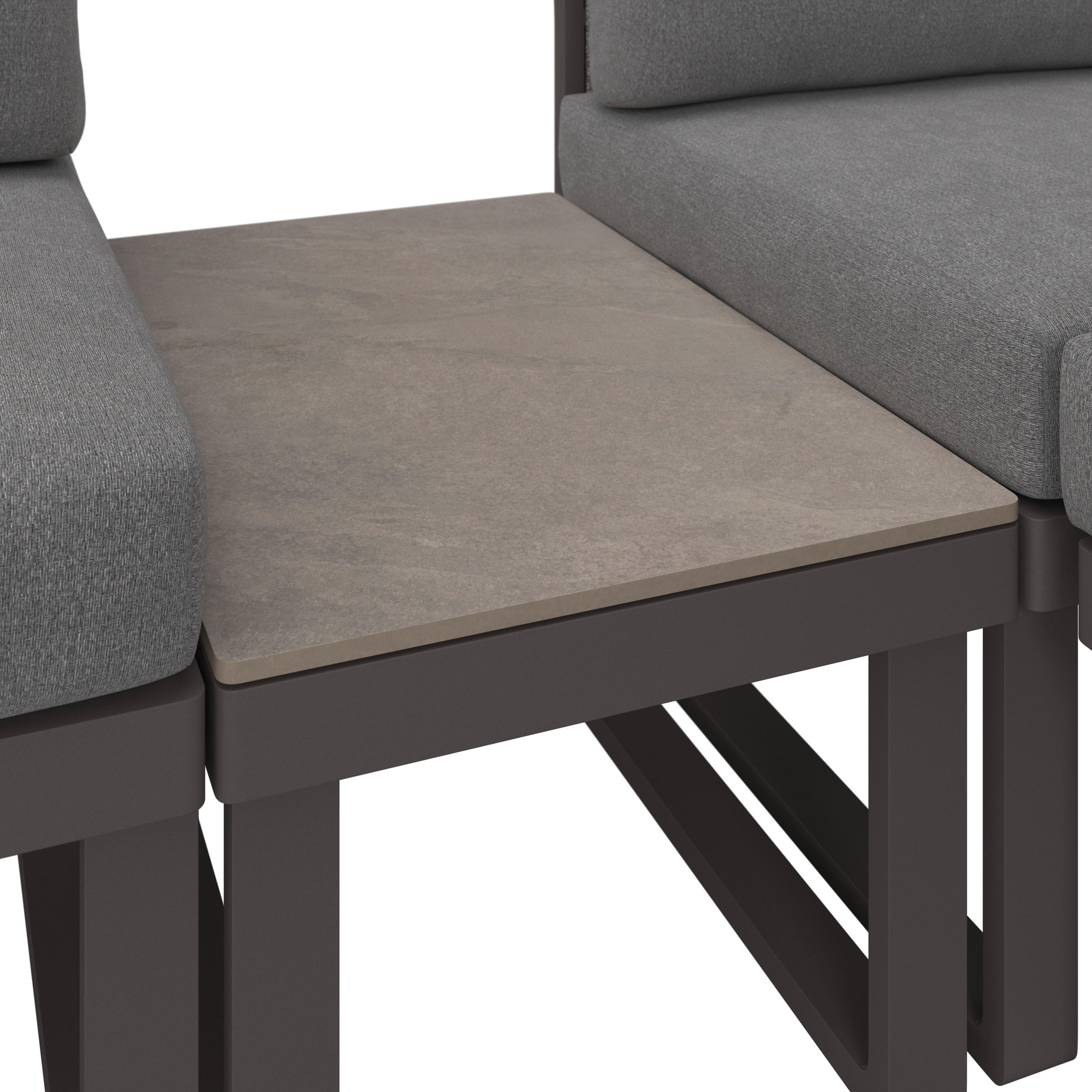 Amatio ZÁHRADNÝ STÔL, kov, kameň, 67/43/35 cm