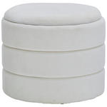 HOCKER in Textil Weiß  - Schwarz/Weiß, Trend, Textil (49/43/49cm) - Xora