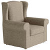 OHRENSESSEL in Flachgewebe Beige  - Beige, Design, Textil/Metall (88/105/90cm) - Livetastic
