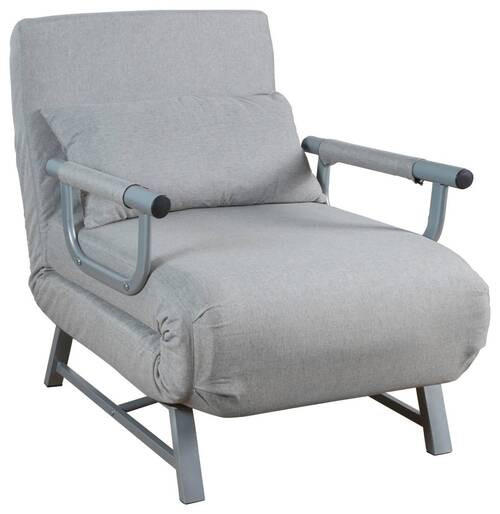 SCHLAFSESSEL Flachgewebe Grau    - Grau, MODERN, Textil/Metall (64/95/78cm) - MID.YOU