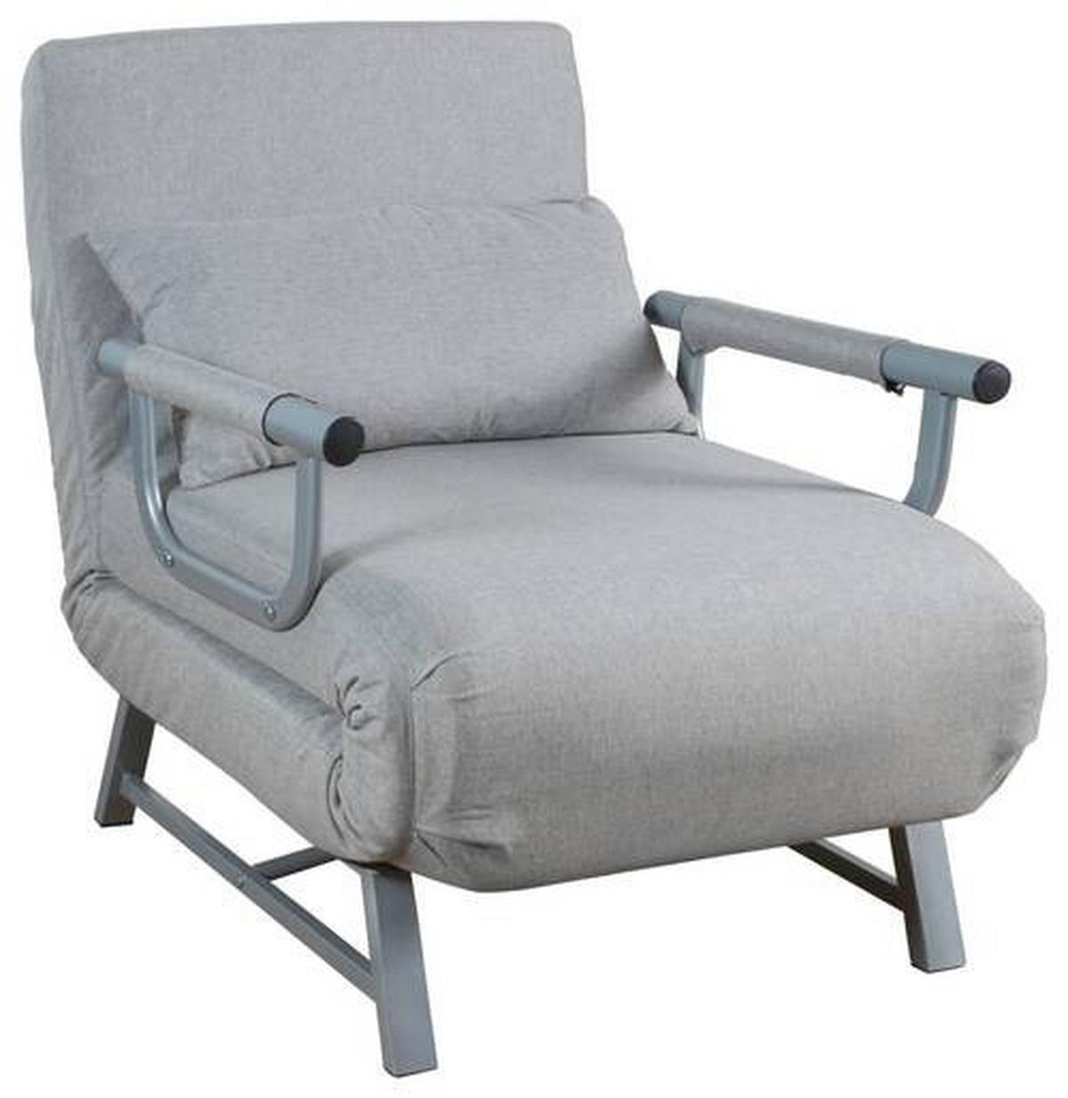 SCHLAFSESSEL in Flachgewebe Grau  - Grau, Modern, Textil/Metall (64/95/78cm) - MID.YOU