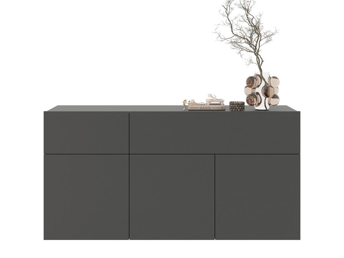 SIDEBOARD Newniq  in 150/75/42 cm  - Anthrazit, Design, Holzwerkstoff (150/75/42cm) - Hom`in