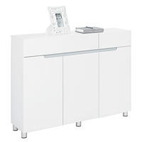 SCHUHSCHRANK Grau, Weiß  - Weiß/Grau, Design, Holzwerkstoff/Metall (120/89/31cm) - Xora