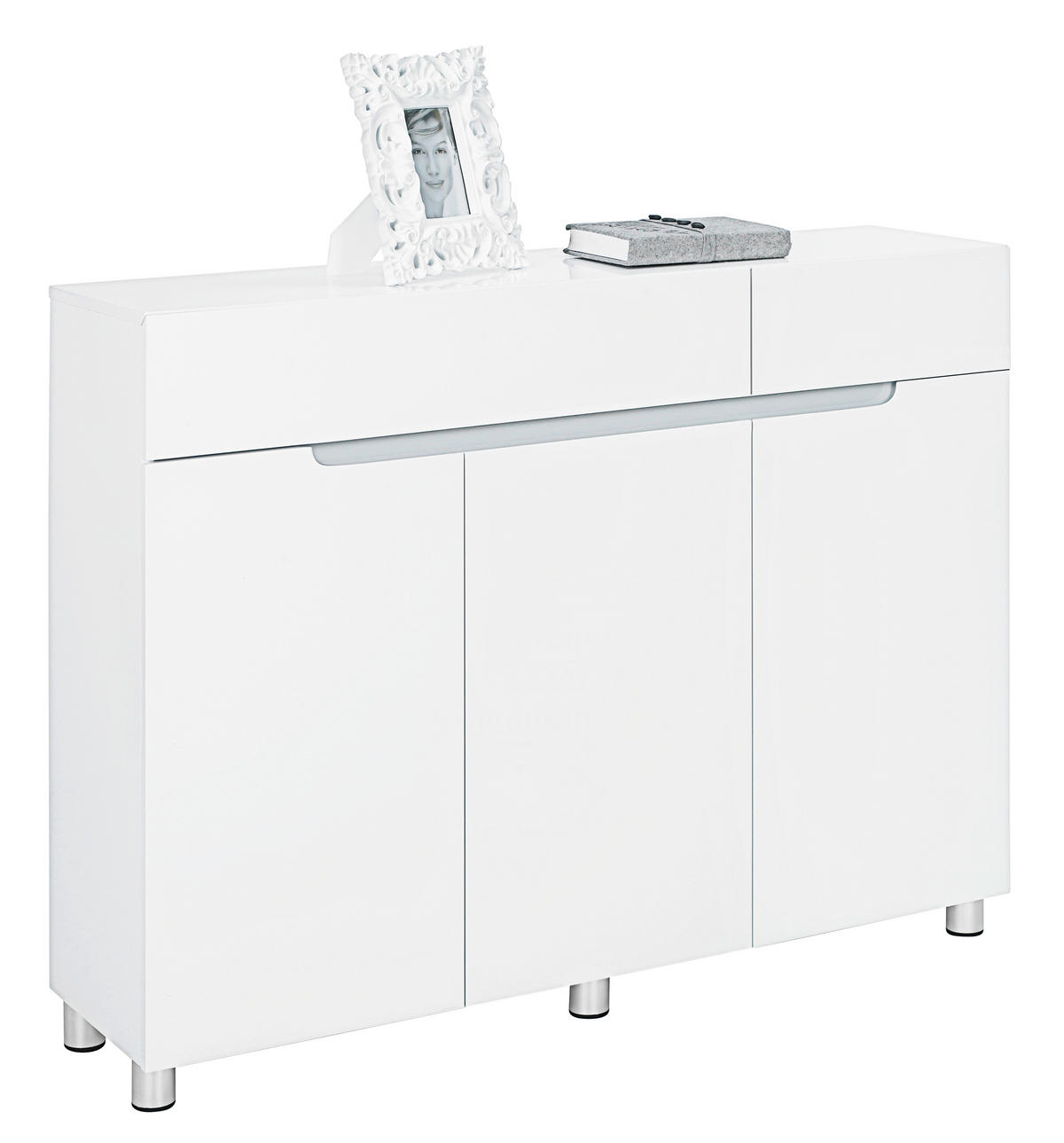 SCHUHSCHRANK Grau, Weiß  - Weiß/Grau, Design, Holzwerkstoff/Metall (120/89/31cm) - Xora