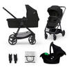 KINDERWAGENSET Newly 4 in 1  - Schwarz, Basics, Metall (54/100/94cm) - kinderkraft