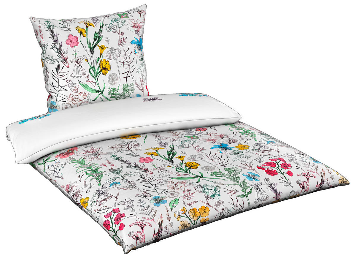 BETTWÄSCHE Lily Garden Satin 135/200 cm  - Multicolor, KONVENTIONELL, Textil (135/200cm) - Bio:Vio