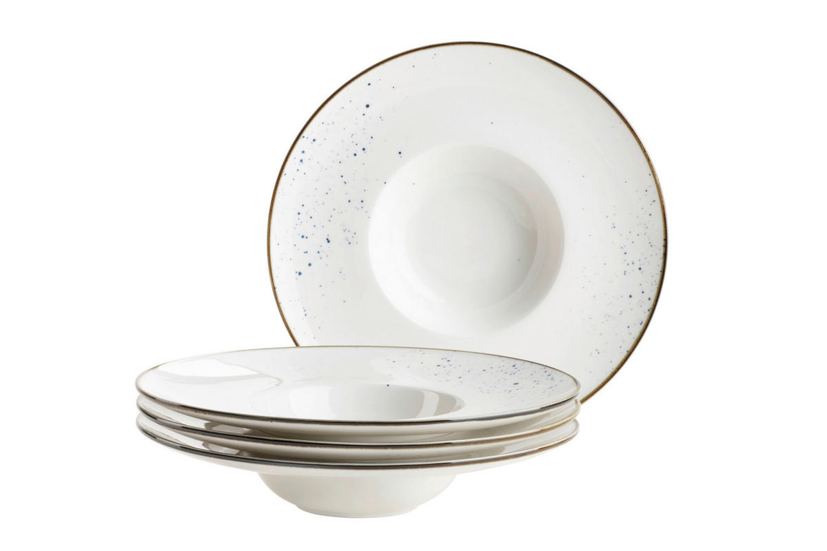 TELLERSET 4-teilig  - Blau/Weiß, Basics, Keramik (26/5cm) - Mäser