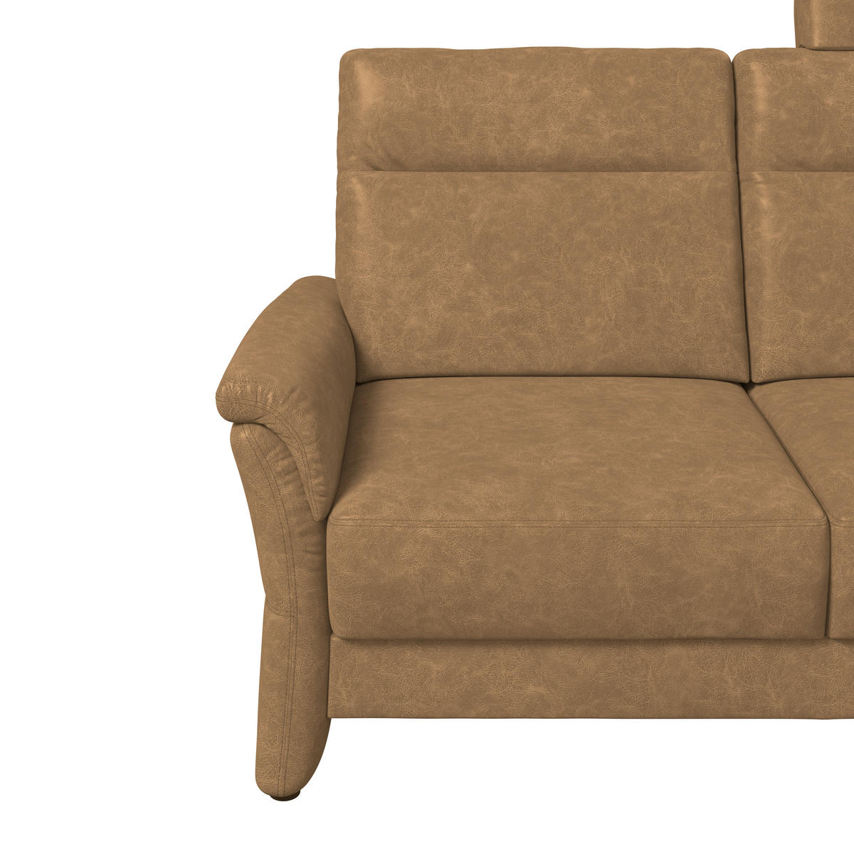 2,5-SITZER Mikrofaser Senfgelb  - Senfgelb/Schwarz, Konventionell, Kunststoff/Textil (170/99/91cm) - Elegando