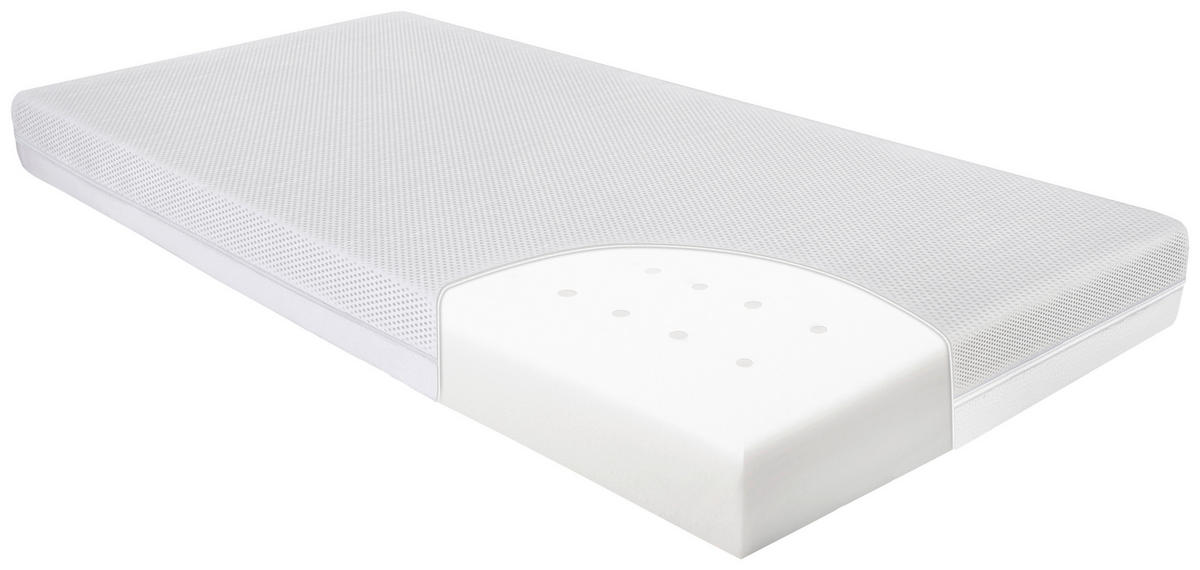 MATRACE PRO CESTOVNÍ POSTÝLKU, 120/60 cm - bílá, Basics, textil (120/60cm) - Patinio